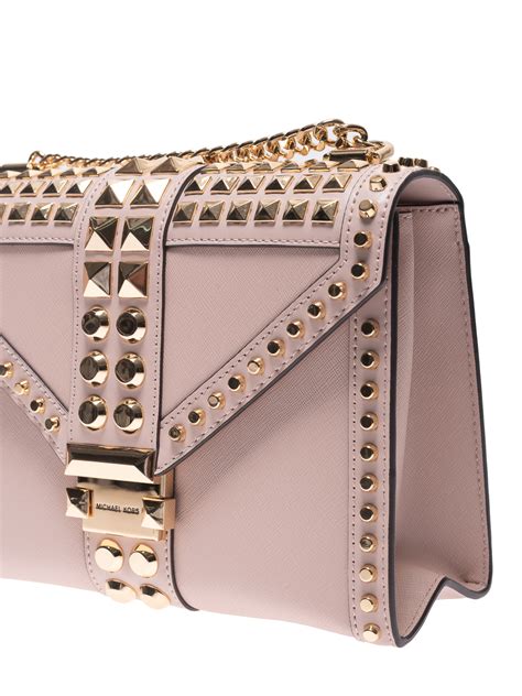 michael kors whitney studded large replica|Whitney Large Studded Leather Convertible Shoulder Bag.